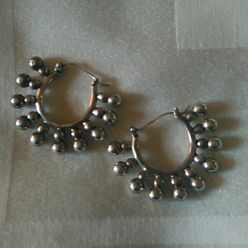 Silver Maya Jewelry Earrings "PUNK'S NOT DEAD"